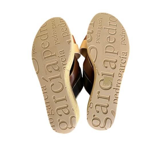 Pedro Garcia NWOB Nirou Platform Sandal in Multi Vachetta Size 39.5 - Picture 8 of 9